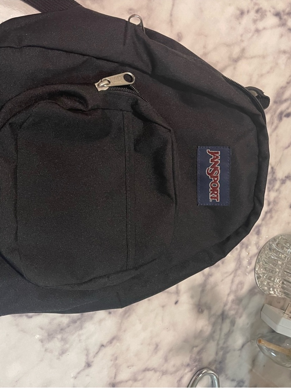 Jansport Black Classic Daypack with Front Pocket unisex small